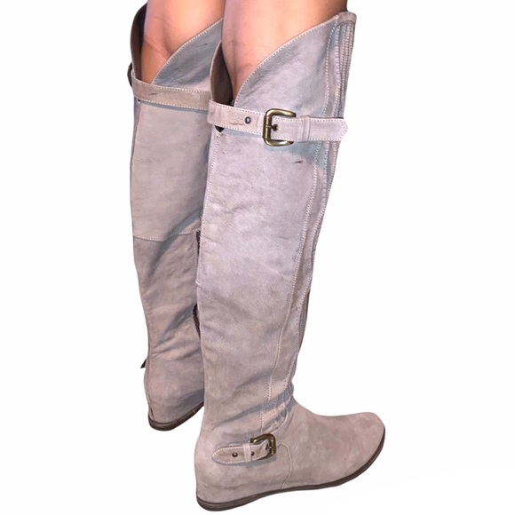 Napoleoni Knee-high Leather Hidden wedge Boots - Picture 5 of 8